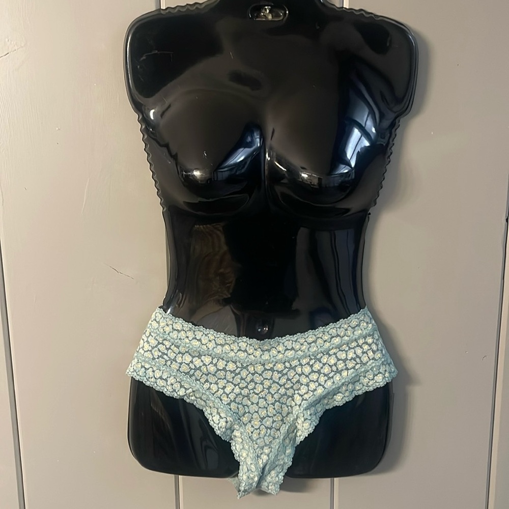NWT Victoria's Secret Bikini Panty Green Lace Sissy Whimsical Fairy Feminine